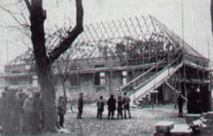 Bild des Richtfests 1928 der TSV-Halle